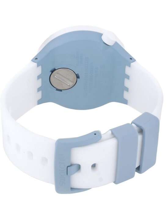 NWT Swatch Big Bold Whice Quartz Blue Dial Unisex Watch